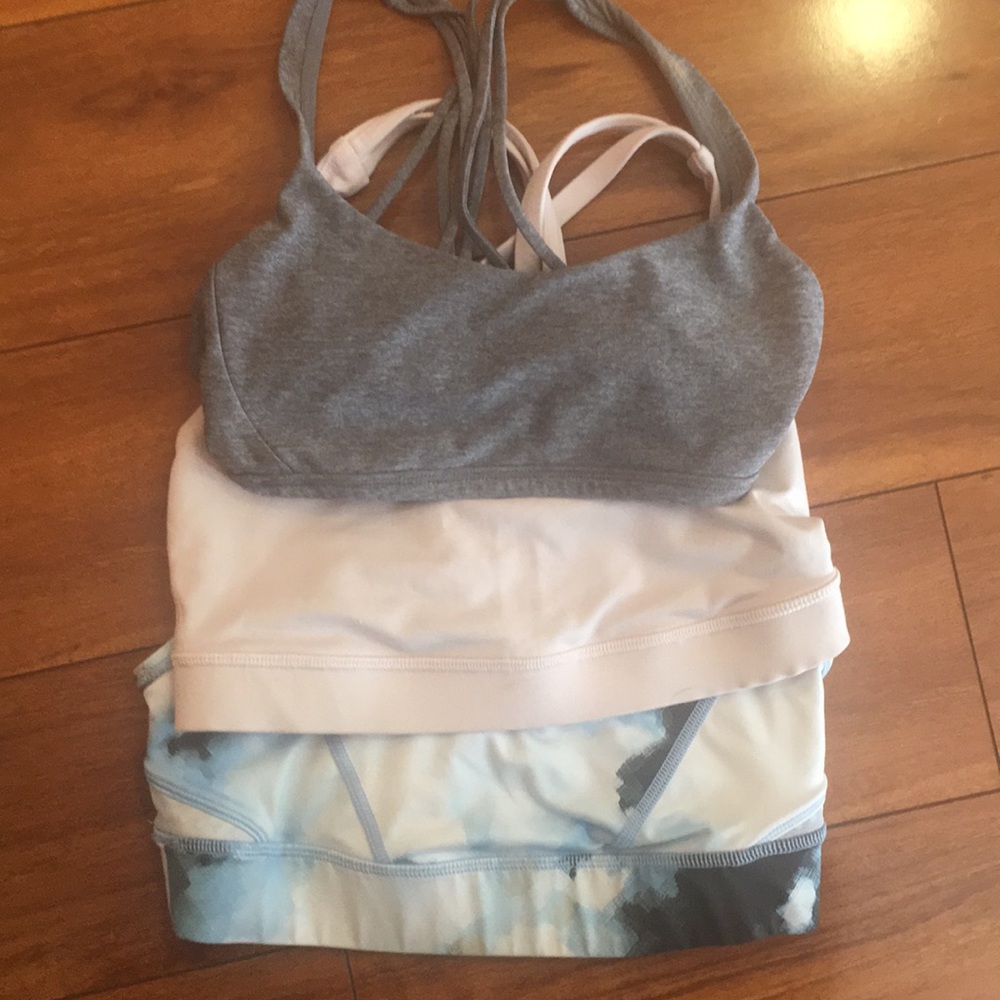 Three Lululemon Sport Bras
